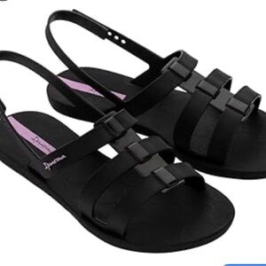 Ipanema Kids Black Go Style PVC Water Resistant Adjustable Strappy Sandal Sz 13